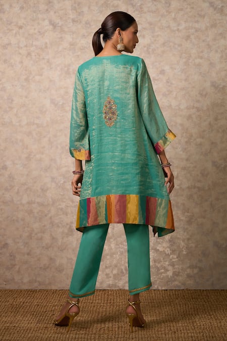 Priti Prashant Zing Sea Green Kurta Set 