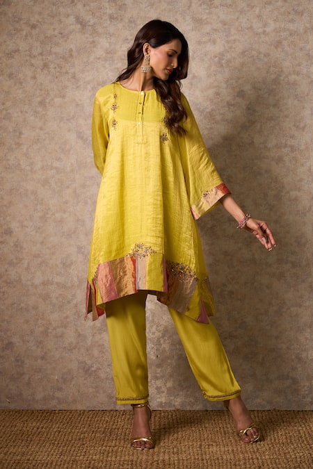 Priti Prashant Zing Yellow Kurta Set 