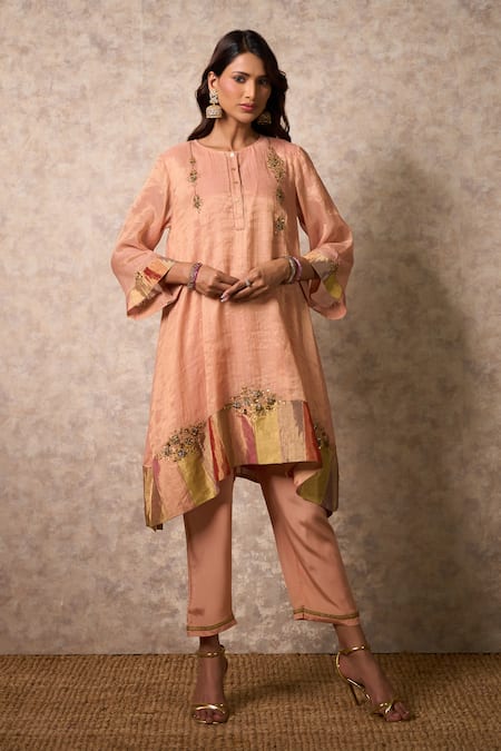 Priti Prashant Zing Peach Kurta Set 