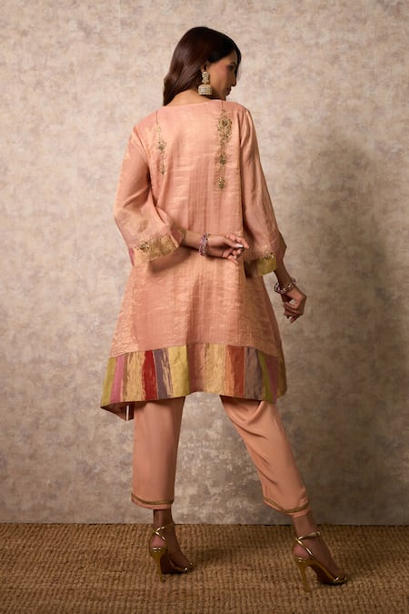 Priti Prashant Zing Peach Kurta Set 