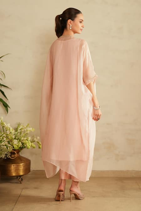 Saisha Baby Pink Kaftan Set 