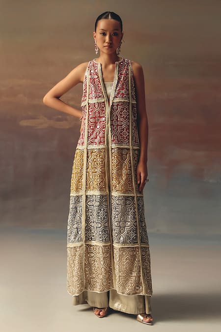 Twenty Nine Silver Brocade Designer Palazzo