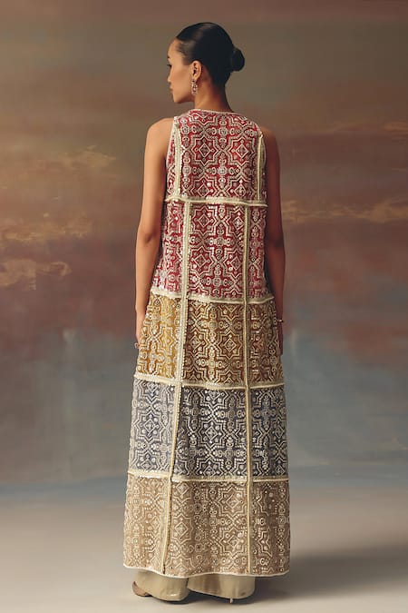 Shop_Twenty Nine_Silver Brocade Designer Palazzo _at_Aza_Fashions