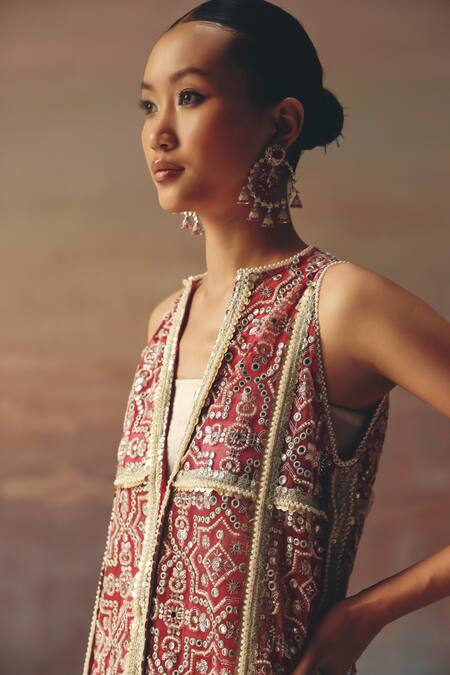 Shop_Twenty Nine_Silver Brocade Designer Palazzo _Online_at_Aza_Fashions