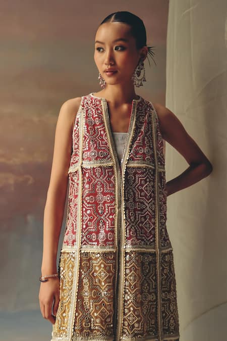 Twenty Nine_Silver Brocade Designer Palazzo _at_Aza_Fashions