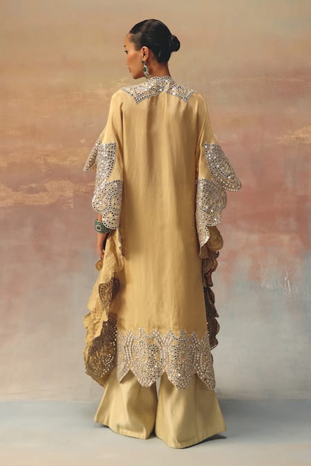 Twenty Nine Golden Brocade Designer Palazzo 