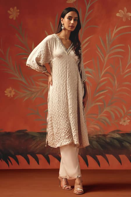 Shop_Twenty Nine_Off White Chanderi Moon Dust Palazzo _at_Aza_Fashions