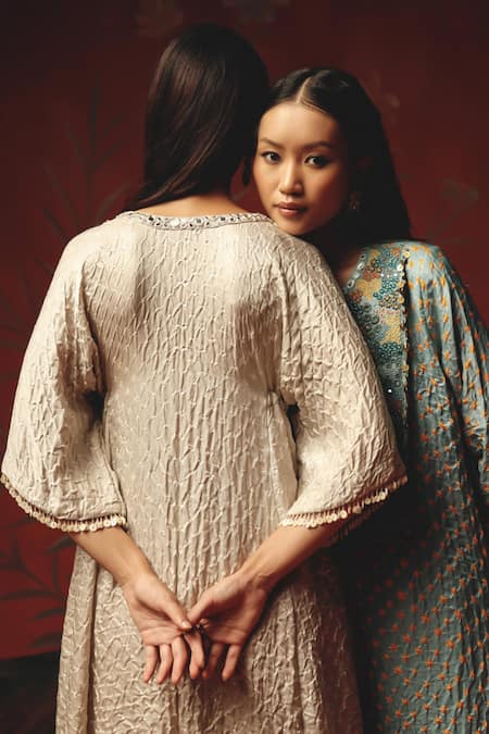 Shop_Twenty Nine_Off White Chanderi Moon Dust Palazzo _Online_at_Aza_Fashions