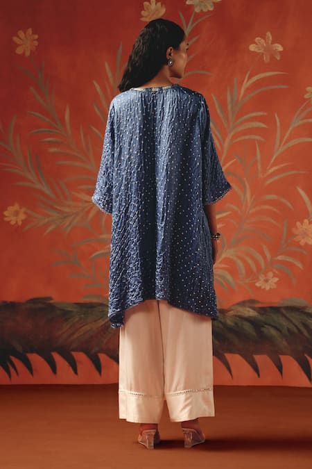 Shop Twenty Nine Ivory Tulle, Satin Palazzo at Aza Fashions Shop_Twenty Nine_Ivory Tulle, Satin Palazzo _at_Aza_Fashions