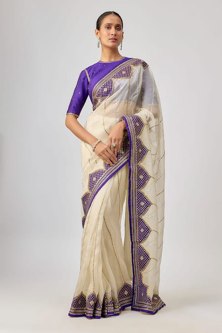 Priyal Prakash Ivory Silk Organza, And Designer And 