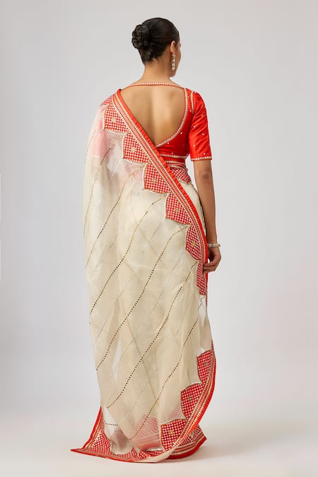 Priyal Prakash DOME AND JAAL SAREE SET Dome And Jaal Saree Set 