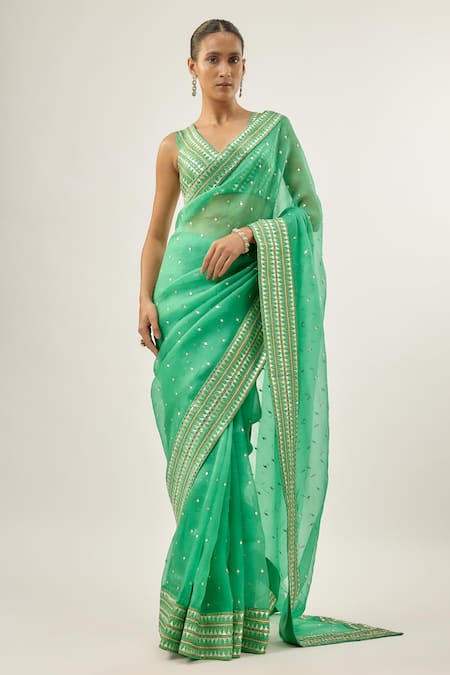Priyal Prakash Green Silk 