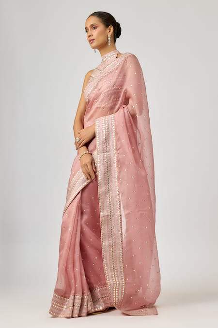 Priyal Prakash_Pink Silk _Online_at_Aza_Fashions
