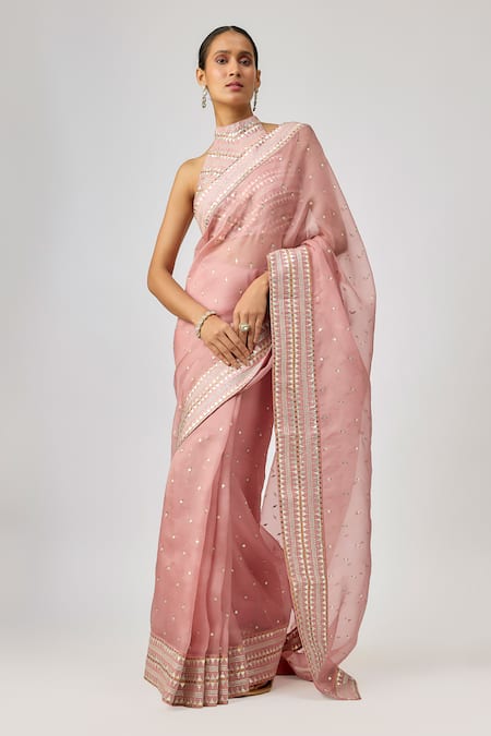 Buy_Priyal Prakash_Pink Silk _Online_at_Aza_Fashions
