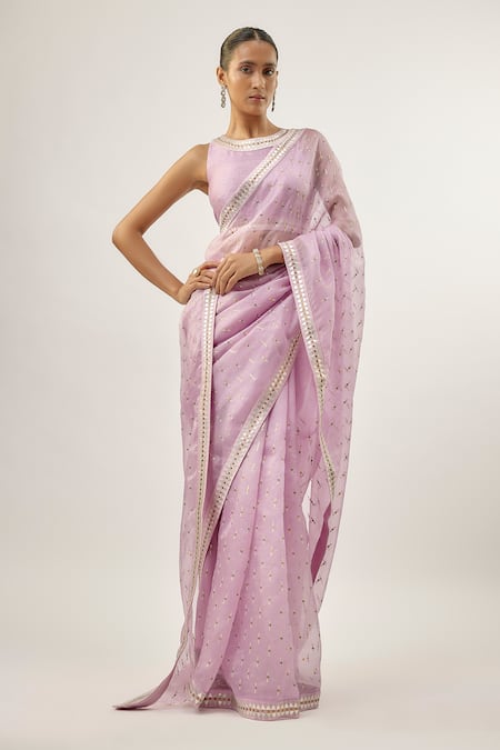 Priyal Prakash Lavender Silk Organza, Silk, 