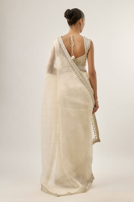 Priyal Prakash GOTA-PATTI BORDER ORGANZA SAREE SET Gota-Patti Border Organza Saree Set 