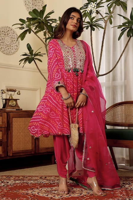 Sonali Methi Rani Pink Designer Kurta Set 