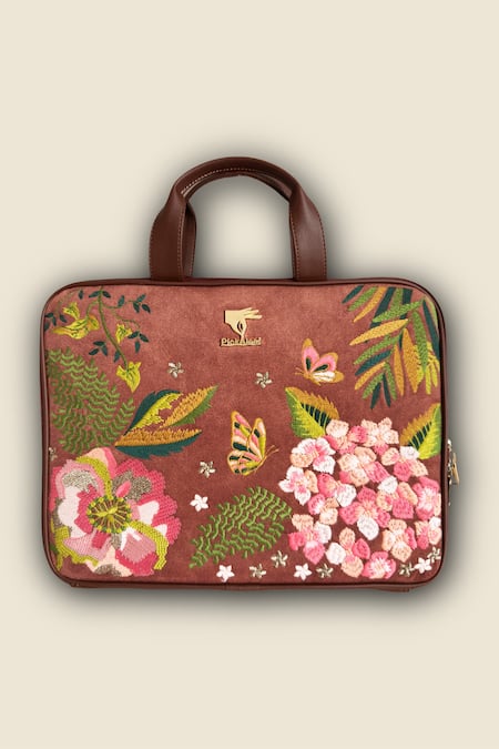 PickAleaf Blossom Wood Designer Laptop Bag 