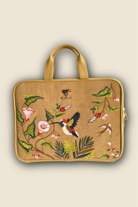 PickAleaf Golden Flora Laptop Bag 