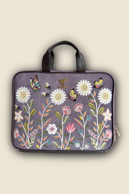 PickAleaf Daisy Dream Embroidered Laptop Bag 