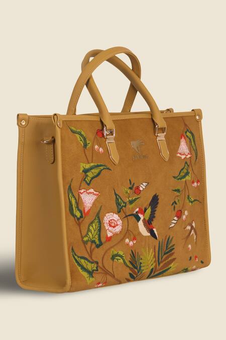 Buy_PickAleaf_Gold Embroidery Flora Shoulder Bag 