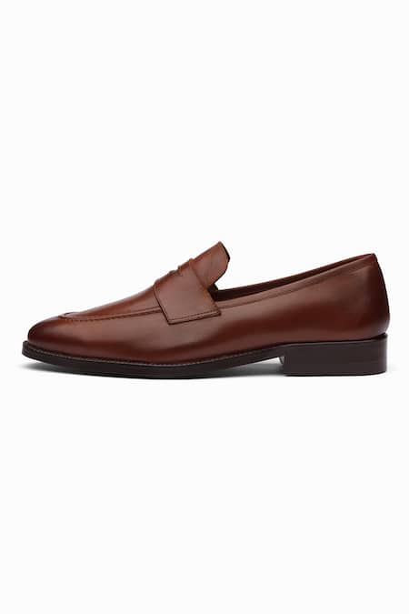 Dapper Shoes_Brown Soft Unlined Penny Loafers _Online_at_Aza_Fashions