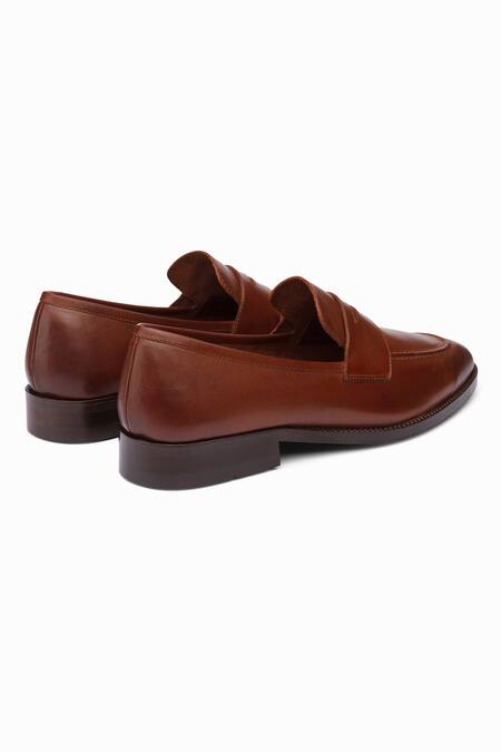 Buy_Dapper Shoes_Brown Soft Unlined Penny Loafers _Online_at_Aza_Fashions