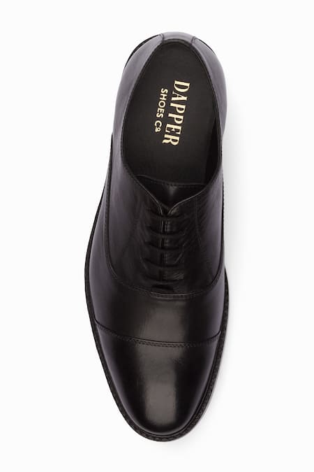 Dapper Shoes Black Handmade Cap Toe Oxford Shoes at Aza Fashions Dapper Shoes_Black Handmade Cap Toe Oxford Shoes _at_Aza_Fashions