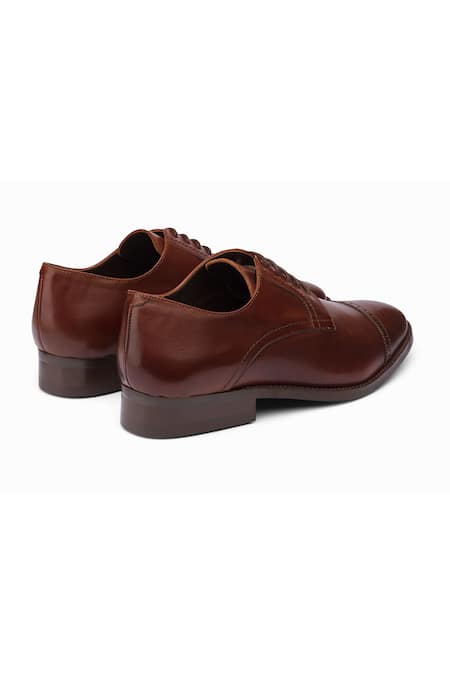 Dapper Shoes Brown Cap Toe Derby Shoes Online at Aza Fashions Dapper Shoes_Brown Cap Toe Derby Shoes _Online_at_Aza_Fashions