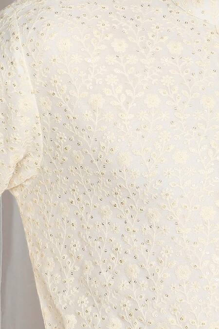 Buy Aham-Vayam Cream Cotton Embroidery Thread Kurta And Dupatta Set Online at Aza Fashions Buy_Aham-Vayam_Cream Cotton Embroidery Thread Kurta And Dupatta Set _Online_at_Aza_Fashions