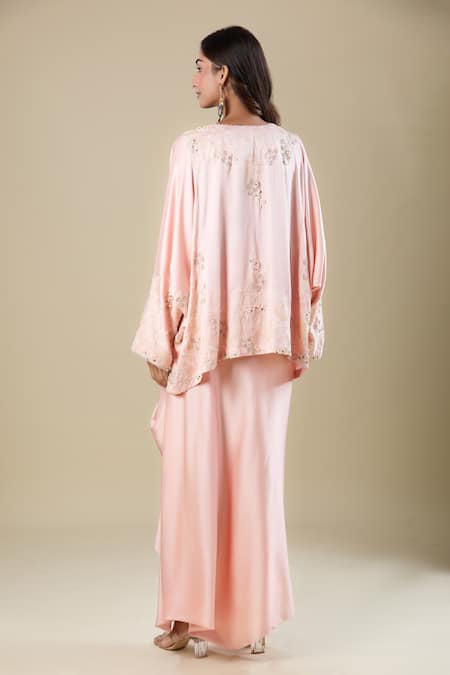 Anamika Khanna Embroidered Pink Skirt Set