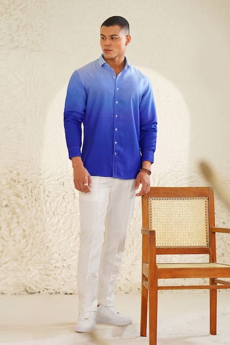 Eleven Brothers Blue Linen Mirage Shirt 