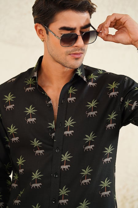 Buy Eleven Brothers Black Linen And And Shirt Online at Aza Fashions Buy_Eleven Brothers_Black Linen And And Shirt _Online_at_Aza_Fashions