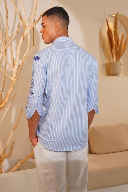 Eleven Brothers Whimsical Scribbles Oxford Cotton Shirt 