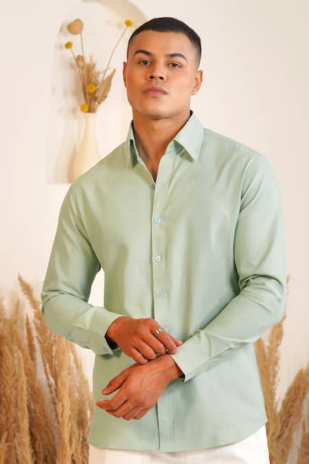 Eleven Brothers Monday Mint Oxford Cotton Shirt  