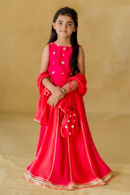 MR Brat Pink Muslin Embroidery