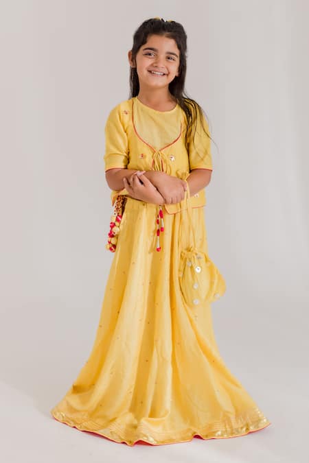 MR Brat Yellow Muslin, Cotton, Chanderi Mulsin Online at Aza Fashions MR Brat_Yellow Muslin, Cotton, Chanderi Mulsin _Online_at_Aza_Fashions