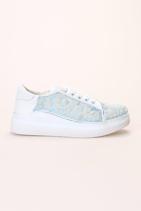 Buy_The Saree Sneakers_Sky Blue Dream Designer 