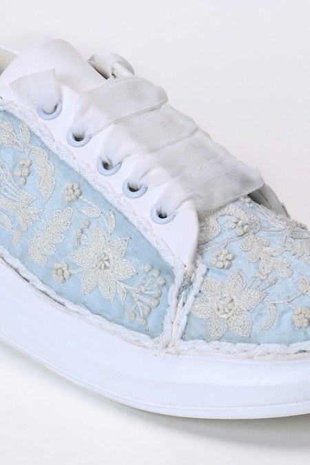 Shop_The Saree Sneakers_Sky Blue Dream Designer 