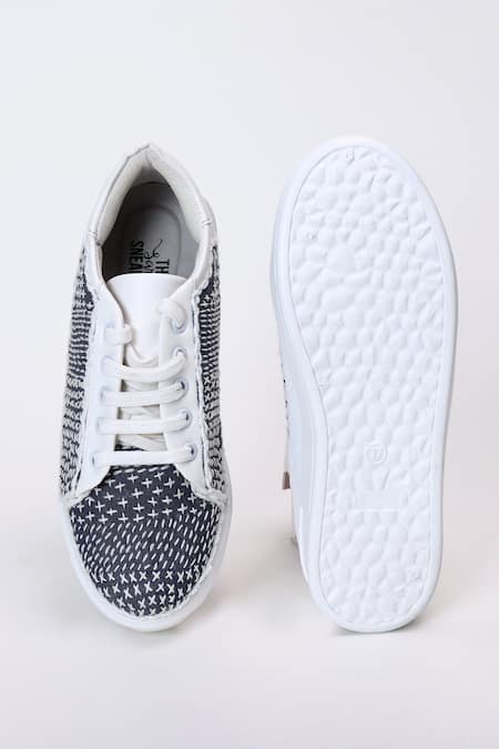 The Saree Sneakers Denim Katha Sneakers 