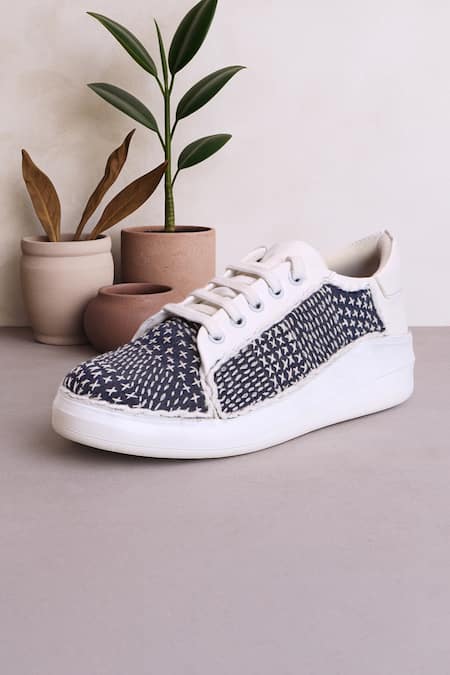 The Saree Sneakers Denim Katha Sneakers 