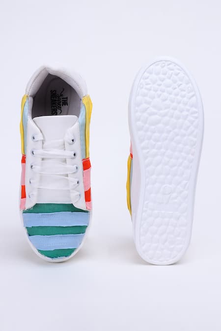 The Saree Sneakers Colorful Patchwork Sneakers 
