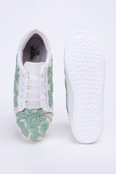 The Saree Sneakers Mint Bloom Sneakers  
