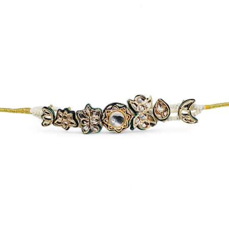 Tad Accessories Gold Finish Imitation Kundan Bracelet 