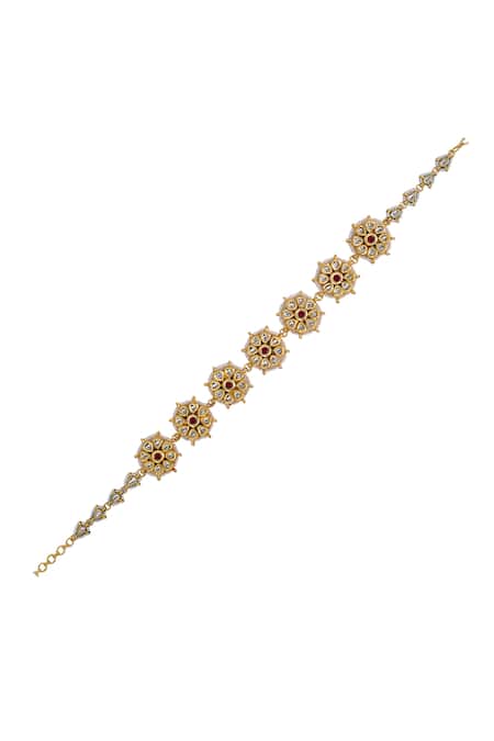 Tad Accessories Gold Finish Kundan Mathapatti 
