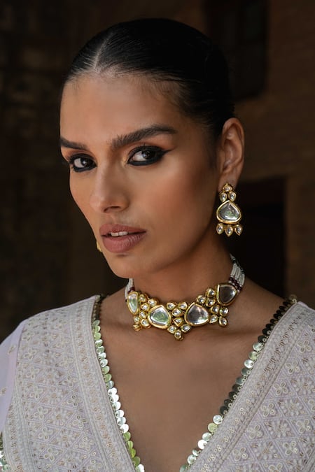 Preevin_Pink Chanderi Silk, Tulle Sequins, Big Border Onion Anarkali With Pant _at_Aza_Fashions