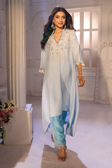 Aariyana Couture Embroidered Kaftan Pant Set 