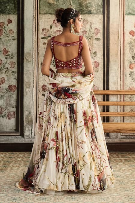 Diyarajvvir Floral Print Lehenga Set 