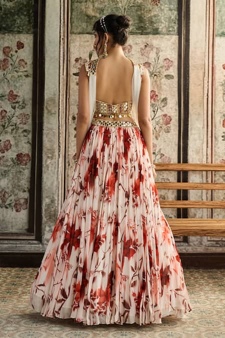 Diyarajvvir Floral Print Lehenga Set 