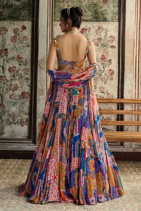 Diyarajvvir Multi Color Printed Lehenga Set 